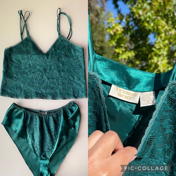 Victoria's Secret Other - Vintage Victoria’s Secret lingerie set gold label